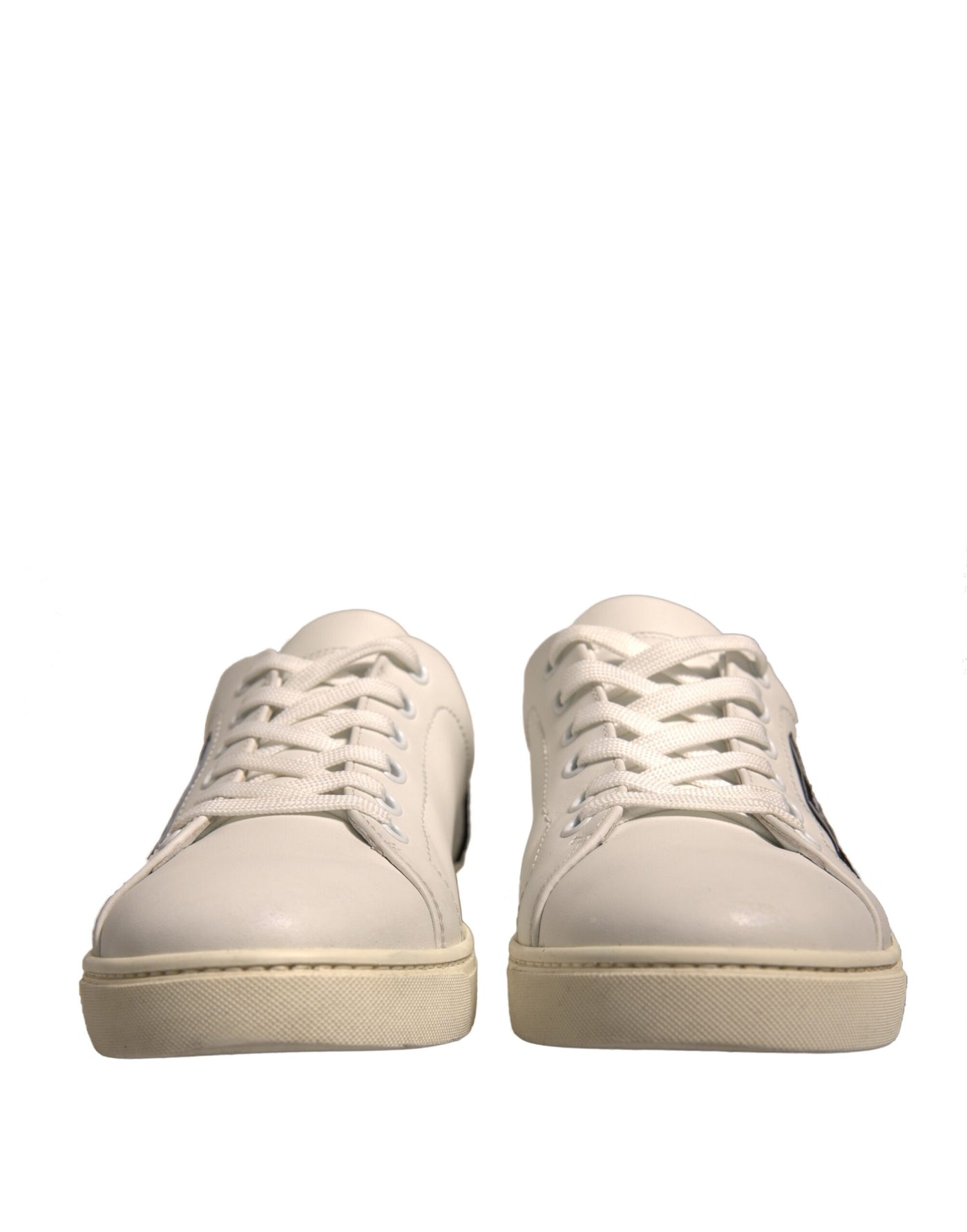Dolce & Gabbana Weiß Wildleder Leder Low Top Turnschuhe Schuhe