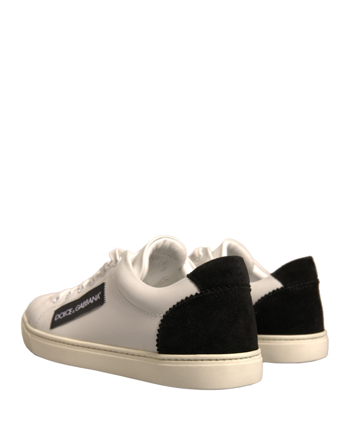 Dolce & Gabbana Weiß Wildleder Leder Low Top Turnschuhe Schuhe