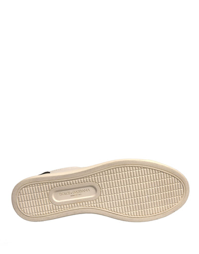 Dolce & Gabbana Weiß Wildleder Leder Low Top Turnschuhe Schuhe
