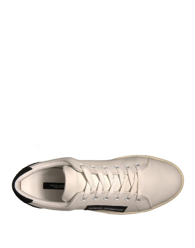 Dolce & Gabbana Weiß Wildleder Leder Low Top Turnschuhe Schuhe