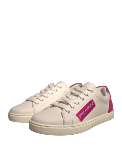 Dolce & Gabbana Weiß Wildleder Leder Low Top Turnschuhe Schuhe