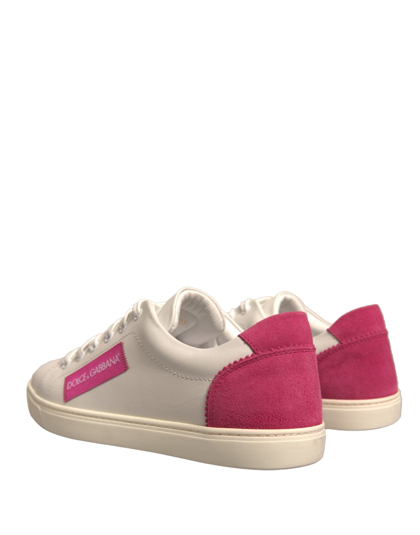 Dolce & Gabbana Weiß Wildleder Leder Low Top Turnschuhe Schuhe