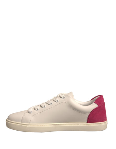 Dolce & Gabbana Weiß Wildleder Leder Low Top Turnschuhe Schuhe