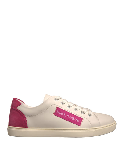 Dolce & Gabbana Weiß Wildleder Leder Low Top Turnschuhe Schuhe