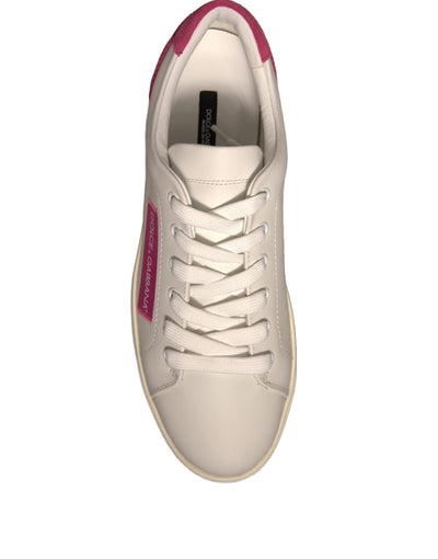 Dolce & Gabbana Weiß Wildleder Leder Low Top Turnschuhe Schuhe