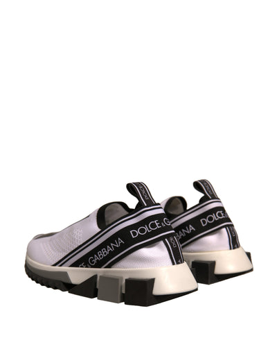 Dolce & Gabbana Weiß Schwarz Slip On Sorrento Sneakers Schuhe