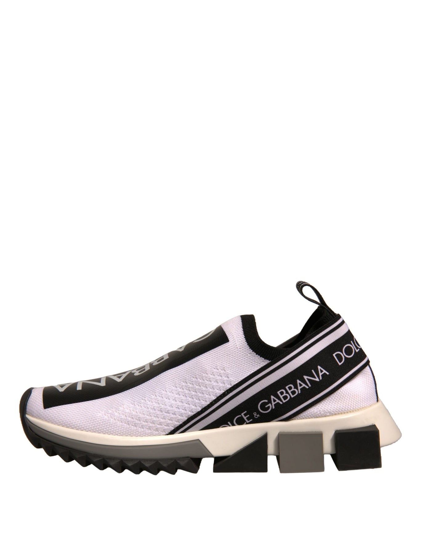 Dolce & Gabbana Weiß Schwarz Slip On Sorrento Sneakers Schuhe