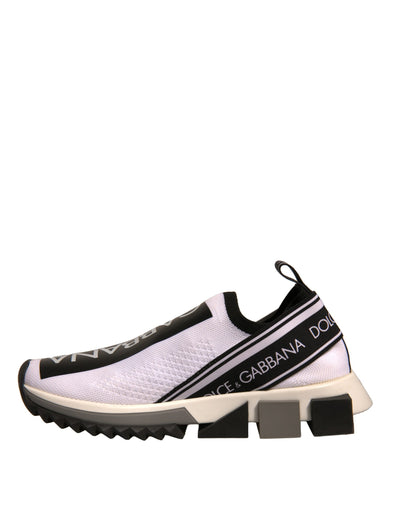 Dolce & Gabbana Weiß Schwarz Slip On Sorrento Sneakers Schuhe