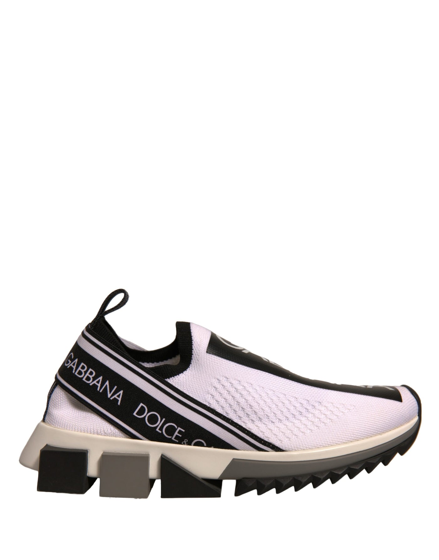 Dolce & Gabbana Weiß Schwarz Slip On Sorrento Sneakers Schuhe