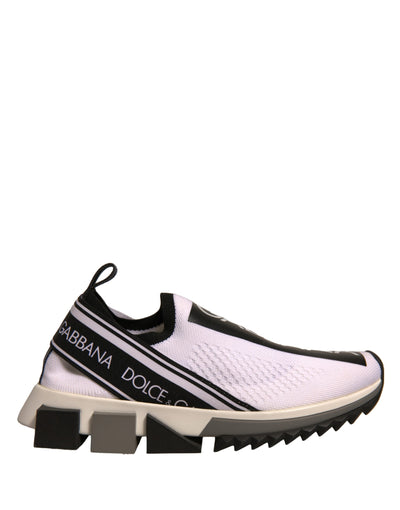 Dolce & Gabbana Weiß Schwarz Slip On Sorrento Sneakers Schuhe
