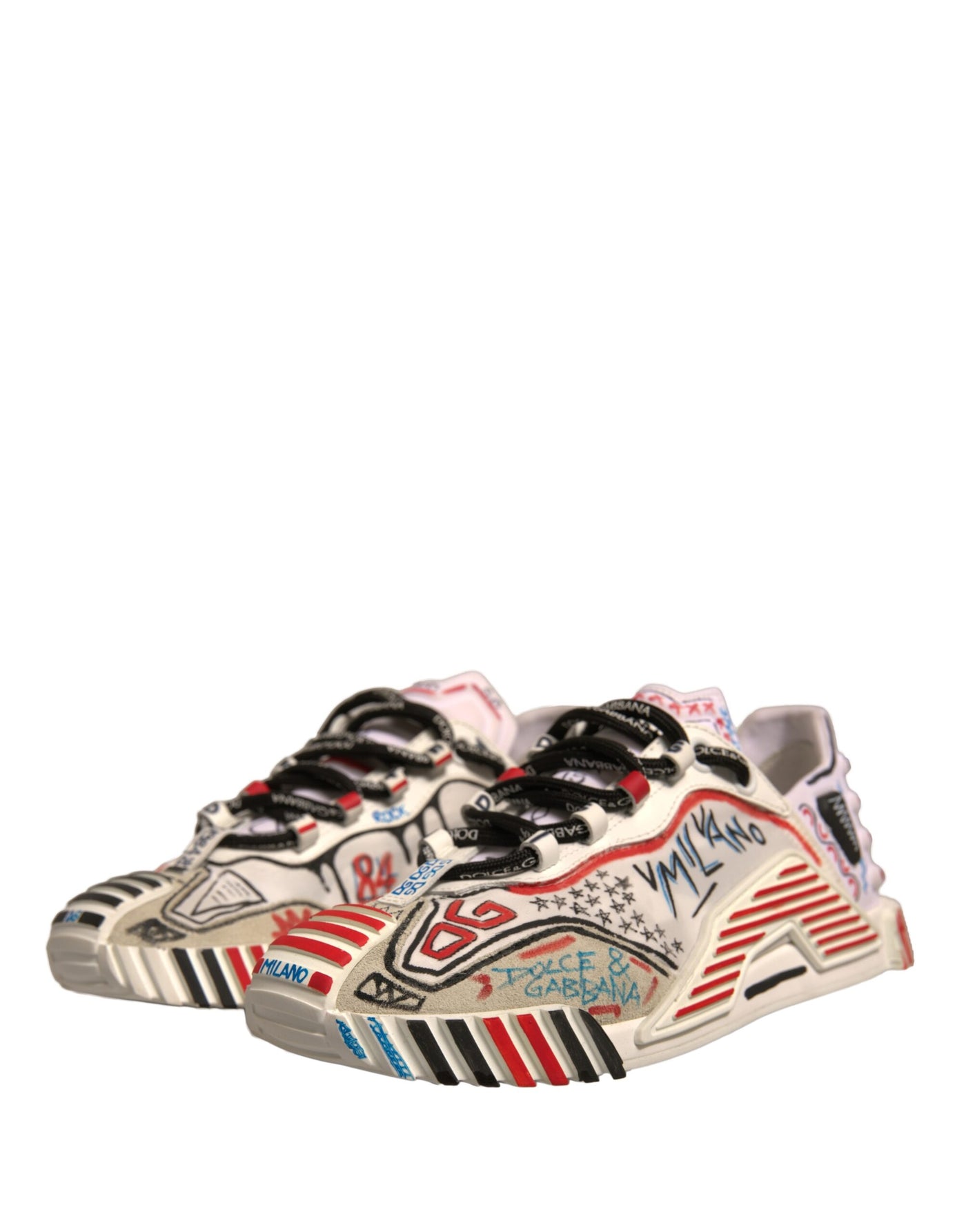 Dolce & Gabbana Multicolor Wildleder Stoff NS1 Turnschuhe Schuhe