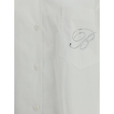 Blumarine Shirt mit gesträhntem Logo