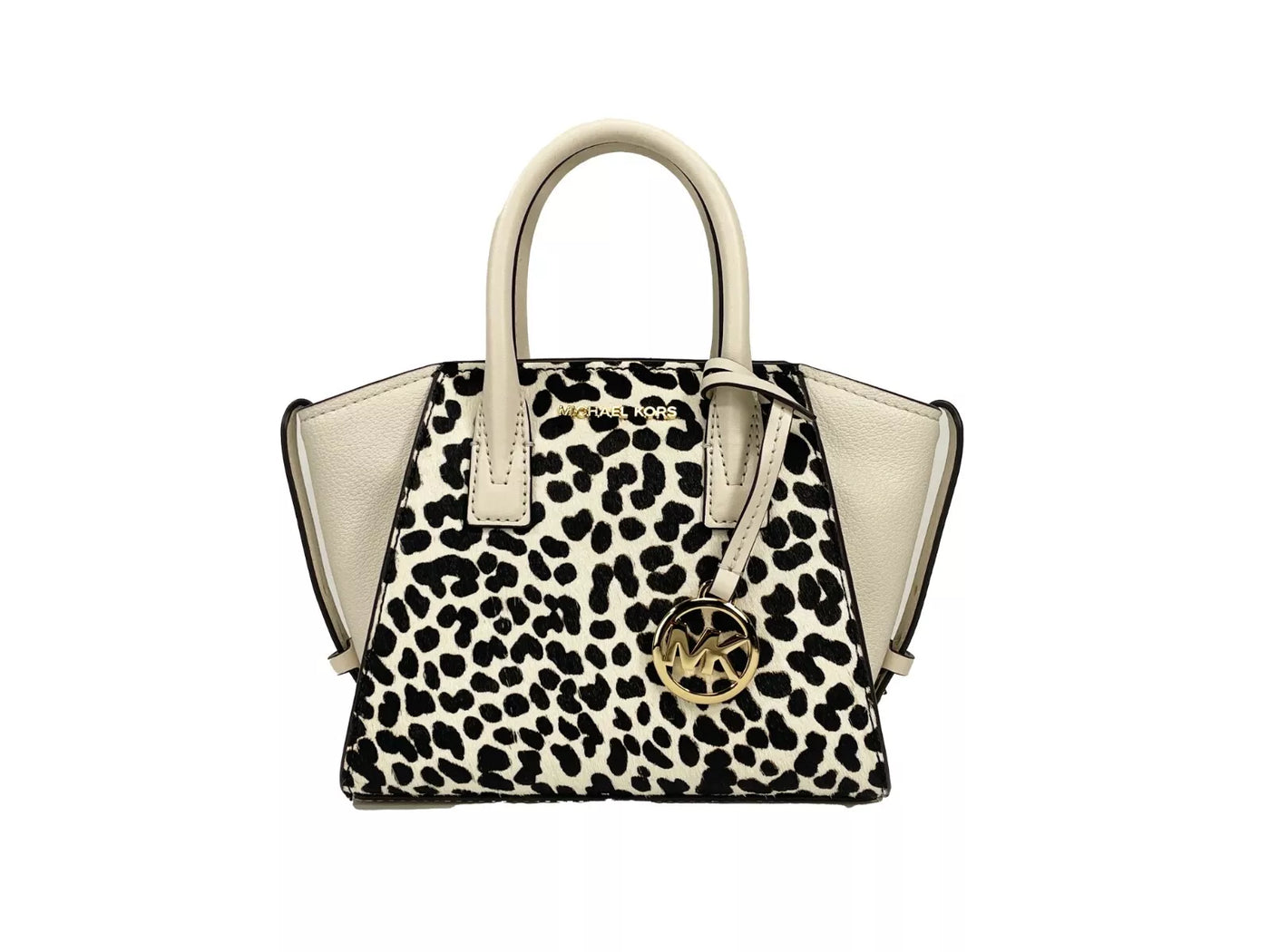 Michael Kors Avril XS Creme Cheetah Satchel Crossbody Tasche Geldbörse