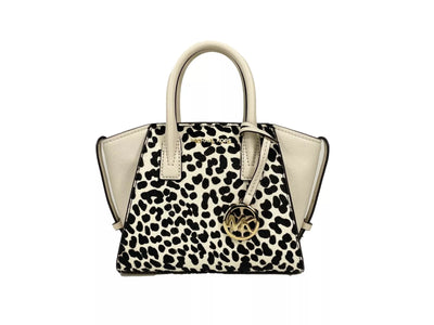 Michael Kors Avril XS Creme Cheetah Satchel Crossbody Tasche Geldbörse