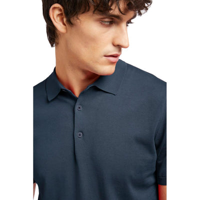 AT.P.CO Blaues Baumwoll-Poloshirt
