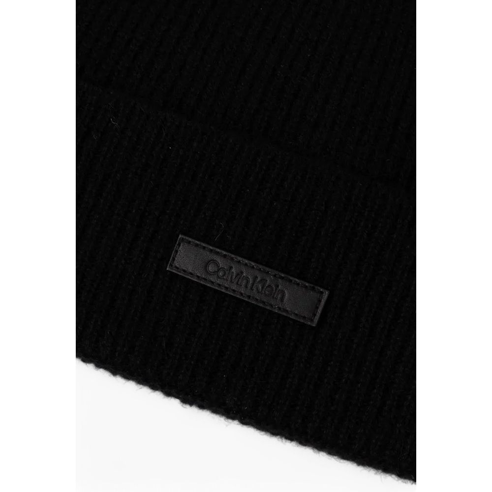 Calvin Klein Schwarze Kaschmir-Mützen Baseballmütze