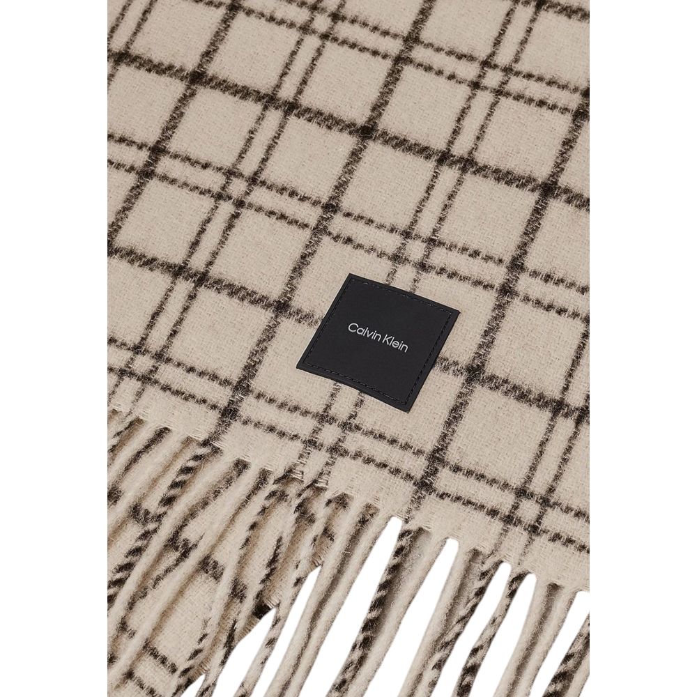 Calvin Klein Beigefarbener Wollschal