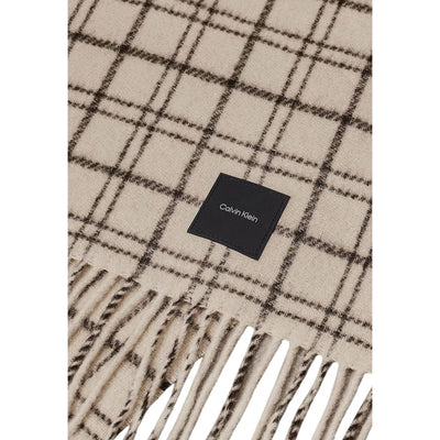 Calvin Klein Beigefarbener Wollschal