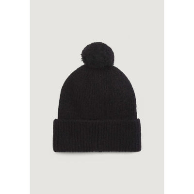 Calvin Klein Schwarzes Alpaka Leder Mützen Baseballmütze