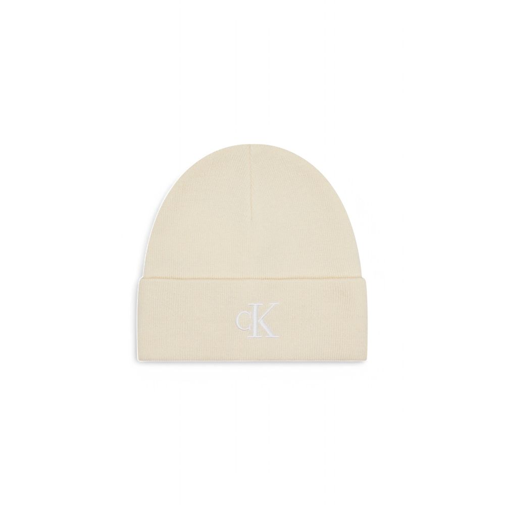Calvin Klein Creme Recyceltes Polyester Kappen Baseballmütze