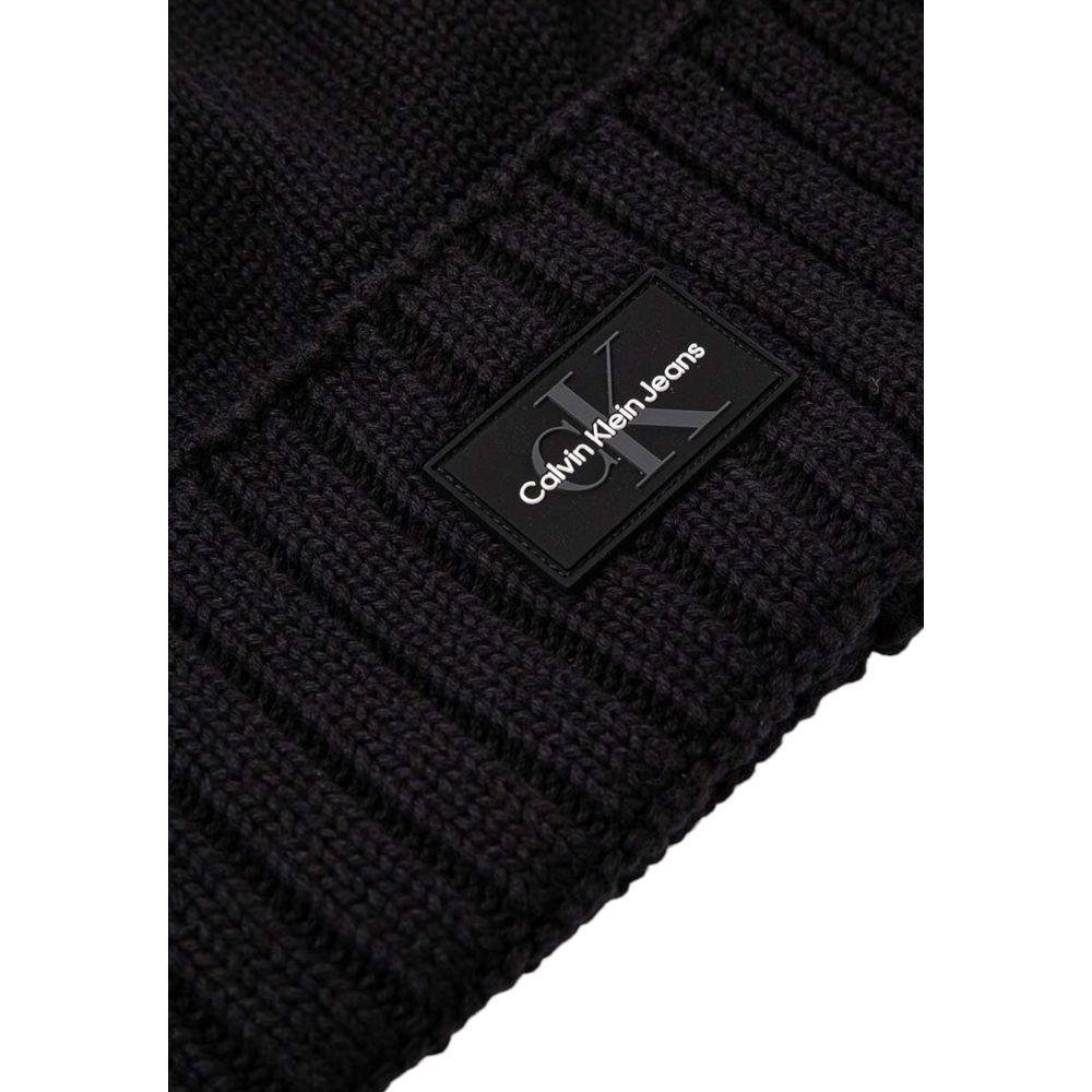 Calvin Klein Jeans Schwarze Baumwollmützen Baseballmütze