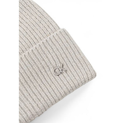 Calvin Klein Graue Wollmützen Baseballmütze