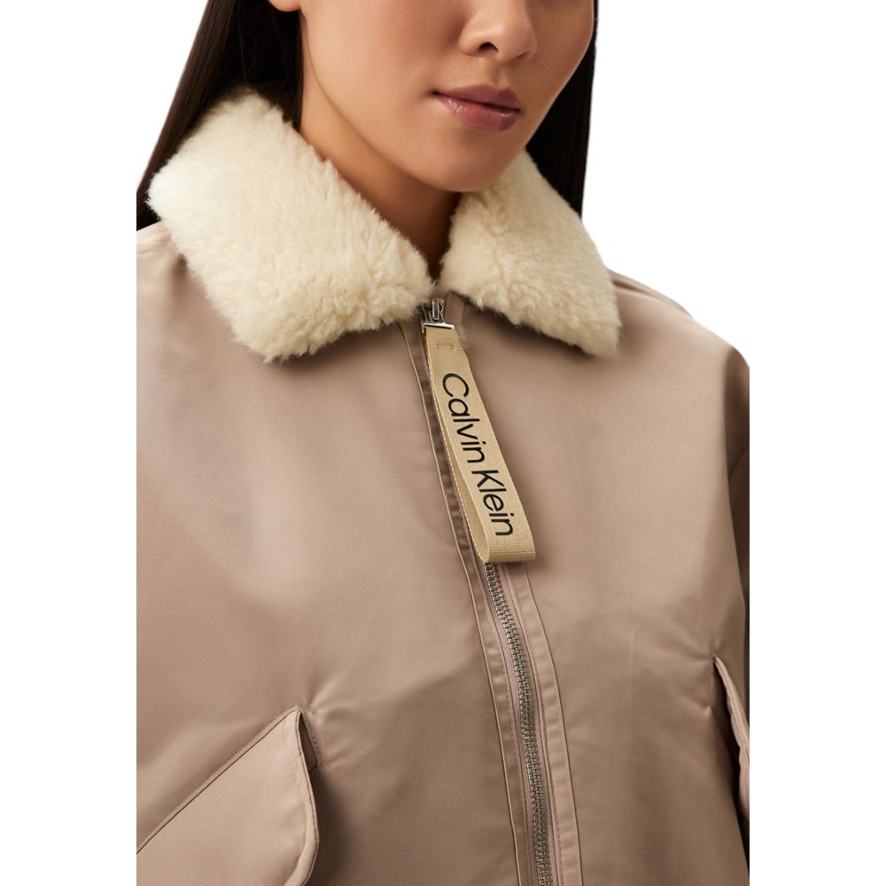 Calvin Klein Jeans Beige Polyester Jacken & Mantel