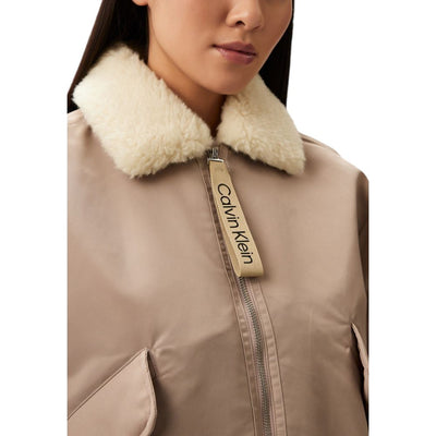 Calvin Klein Jeans Beige Polyester Jacken & Mantel