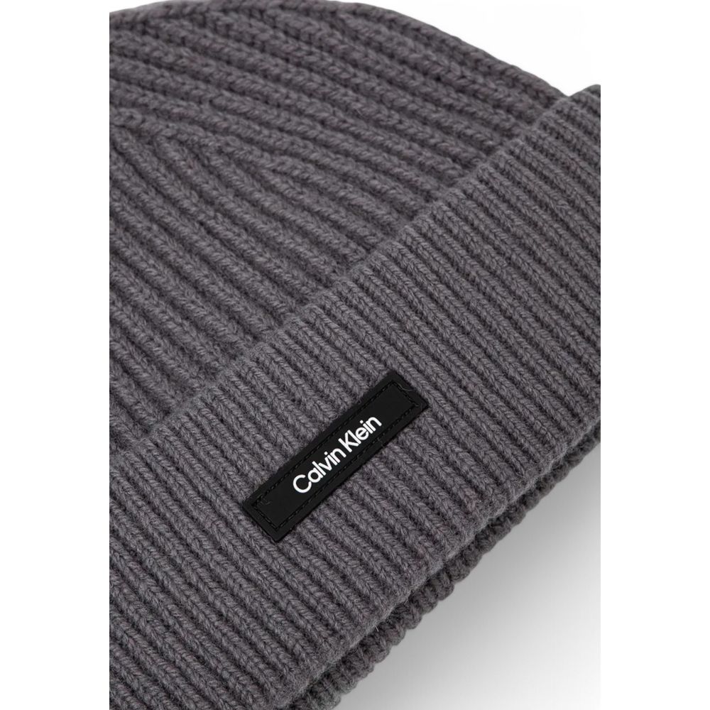 Calvin Klein Graue Bio-Baumwollmützen Baseballmütze
