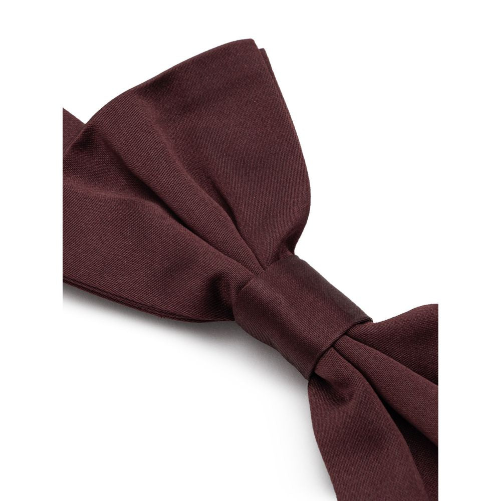 Dolce & Gabbana Burgunderfarbene Seidenschleife