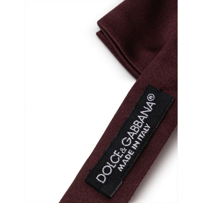 Dolce & Gabbana Burgunderfarbene Seidenschleife