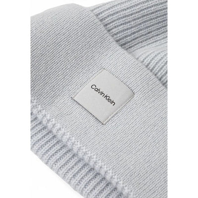 Calvin Klein Graue Kaschmir-Mützen Baseballmütze