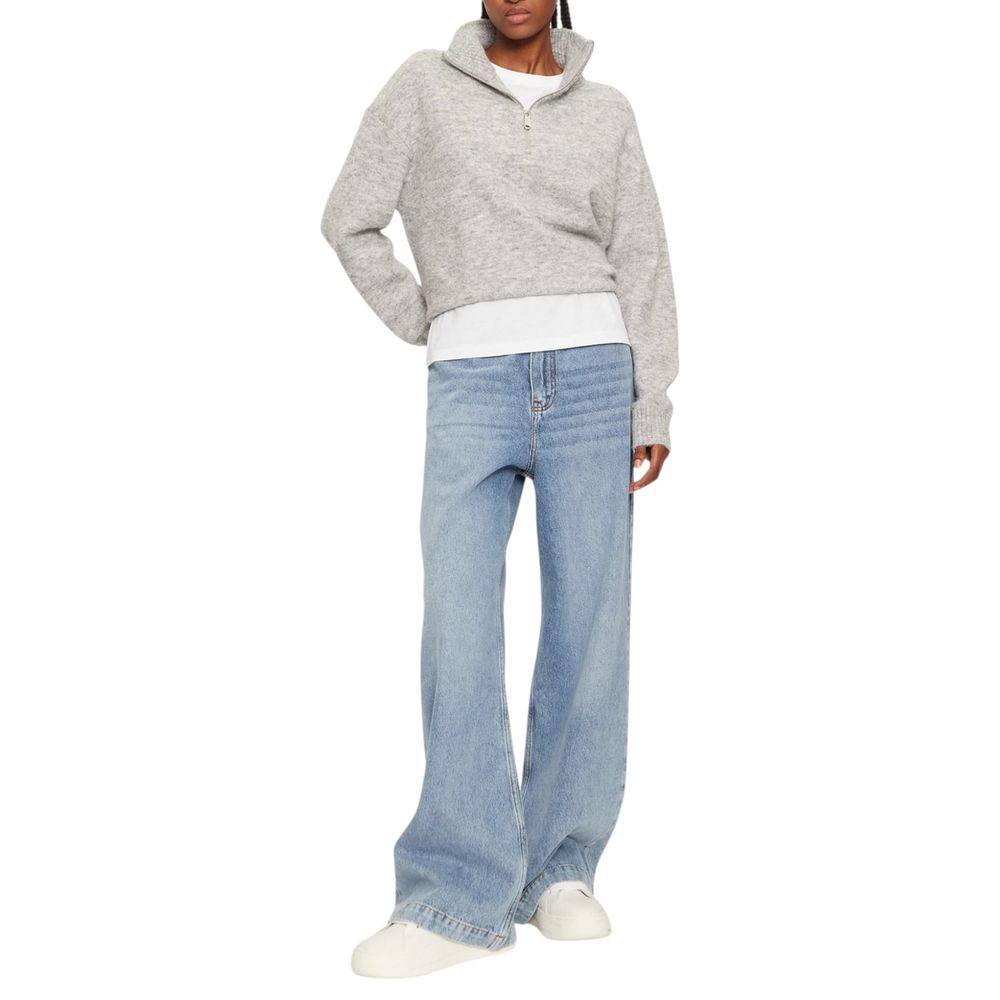 Calvin Klein Jeans Graue Polyester-Strickjacke