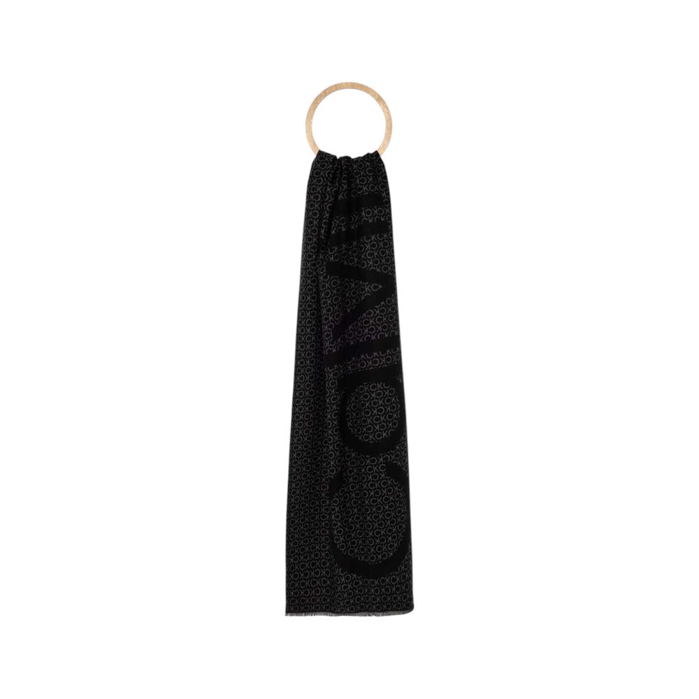 Calvin Klein Schwarzer Marabu-Schal