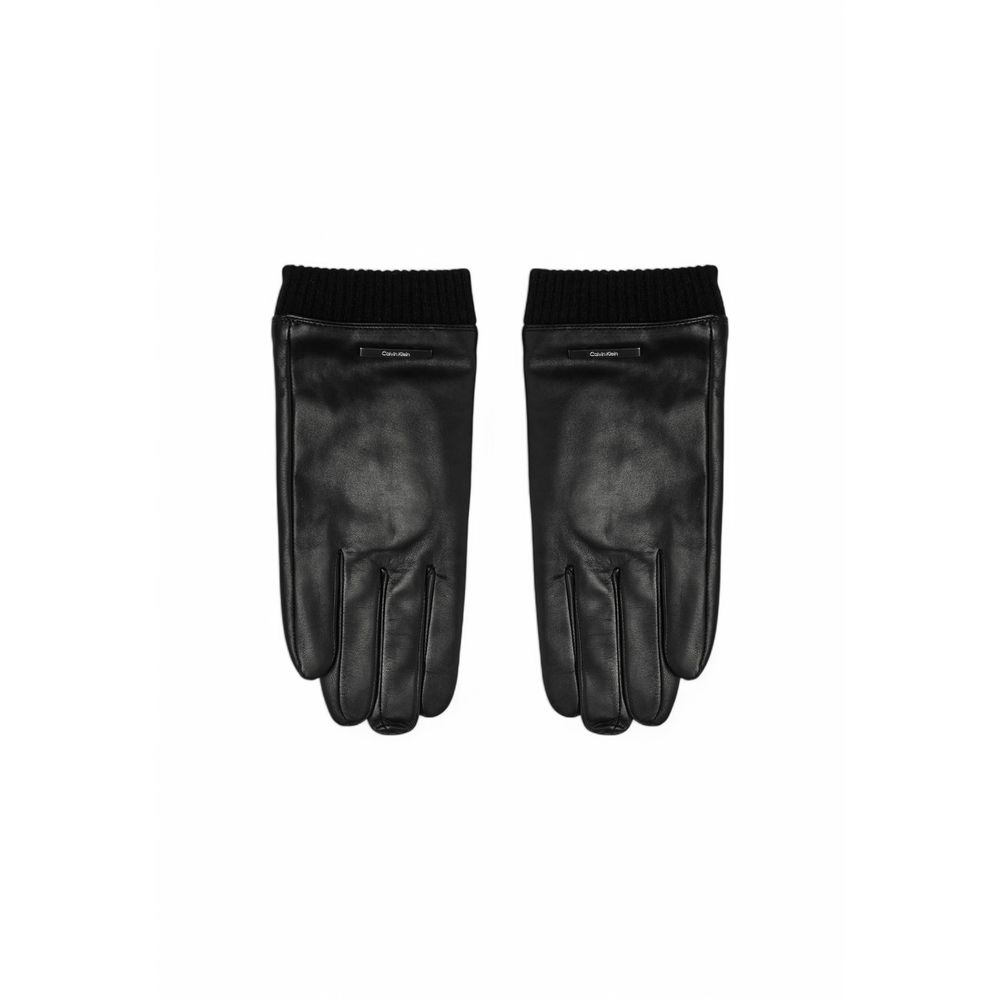 Calvin Klein Schwarzer Lederhandschuh