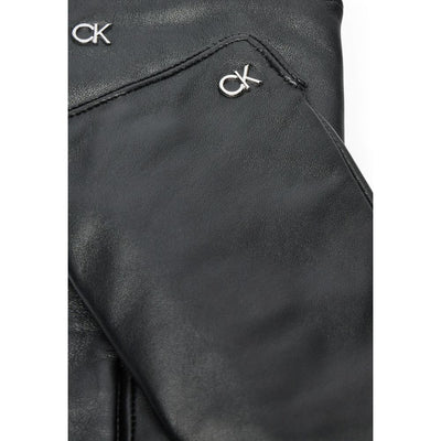 Calvin Klein Schwarzer Lederhandschuh