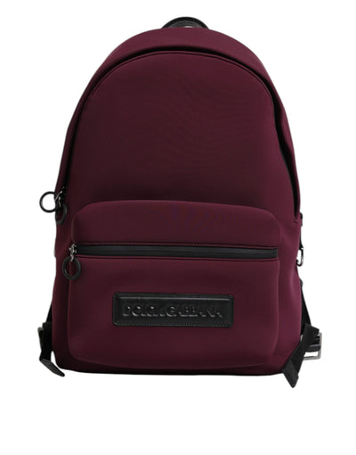 Dolce & Gabbana Burgunderrot Montreale Tecnico Textil Herren Rucksack Tasche