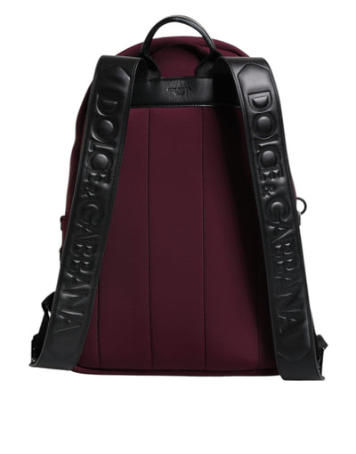 Dolce & Gabbana Burgunderrot Montreale Tecnico Textil Herren Rucksack Tasche
