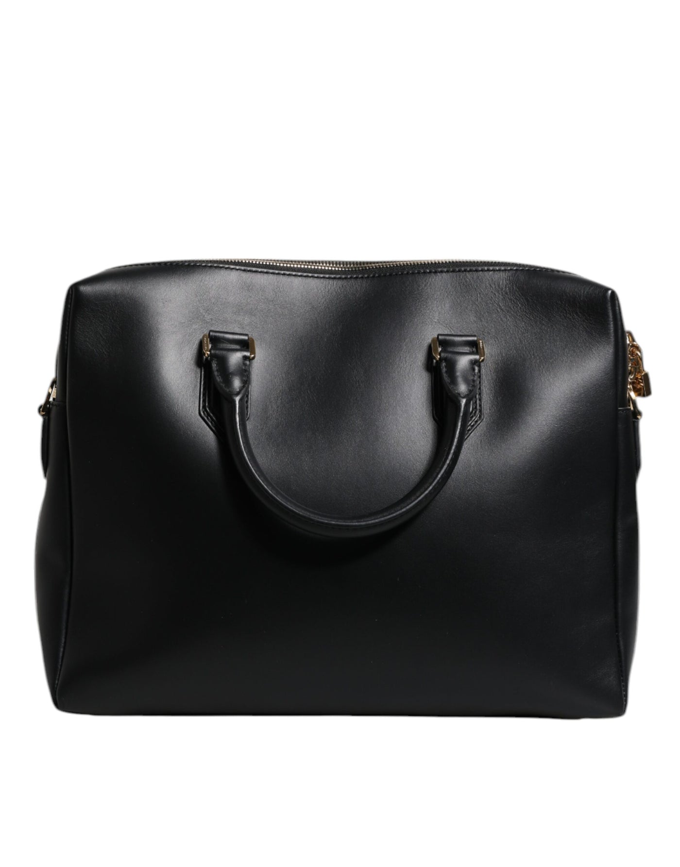 Dolce & Gabbana Monreale Aktentasche aus schwarzem Glattleder mit Logodruck