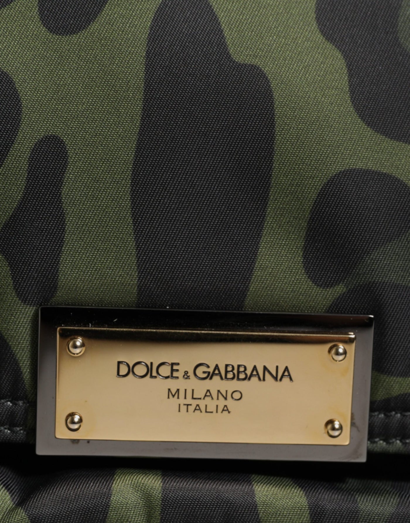 Dolce & Gabbana Grüne Nylon Leopard Print Shell Messenger Crossbody Tasche