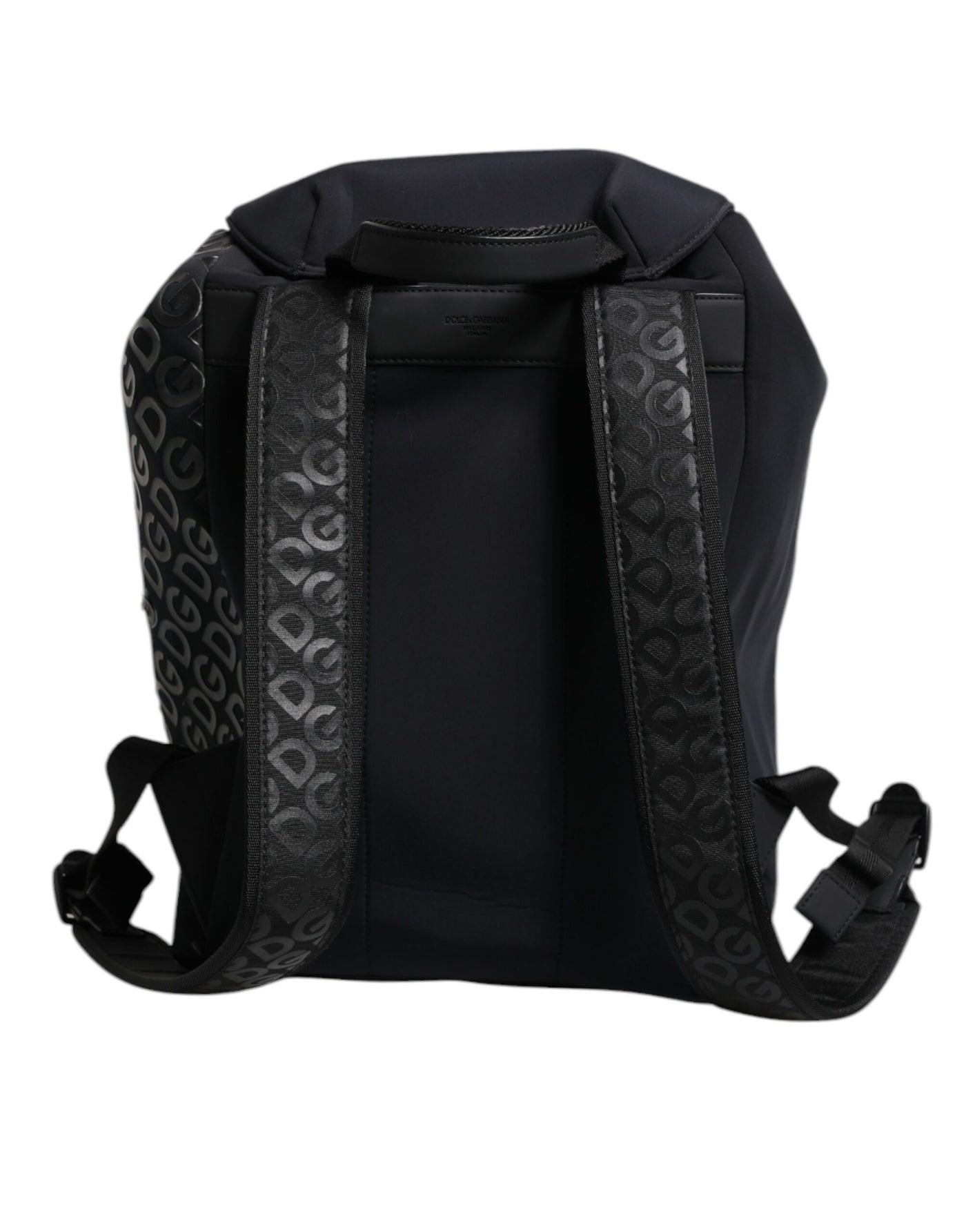 Dolce & Gabbana Schwarzer Neopren Nylon DG Logo Schulrucksack Tasche