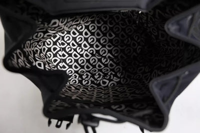 Dolce & Gabbana Schwarzer Neopren Nylon DG Logo Schulrucksack Tasche