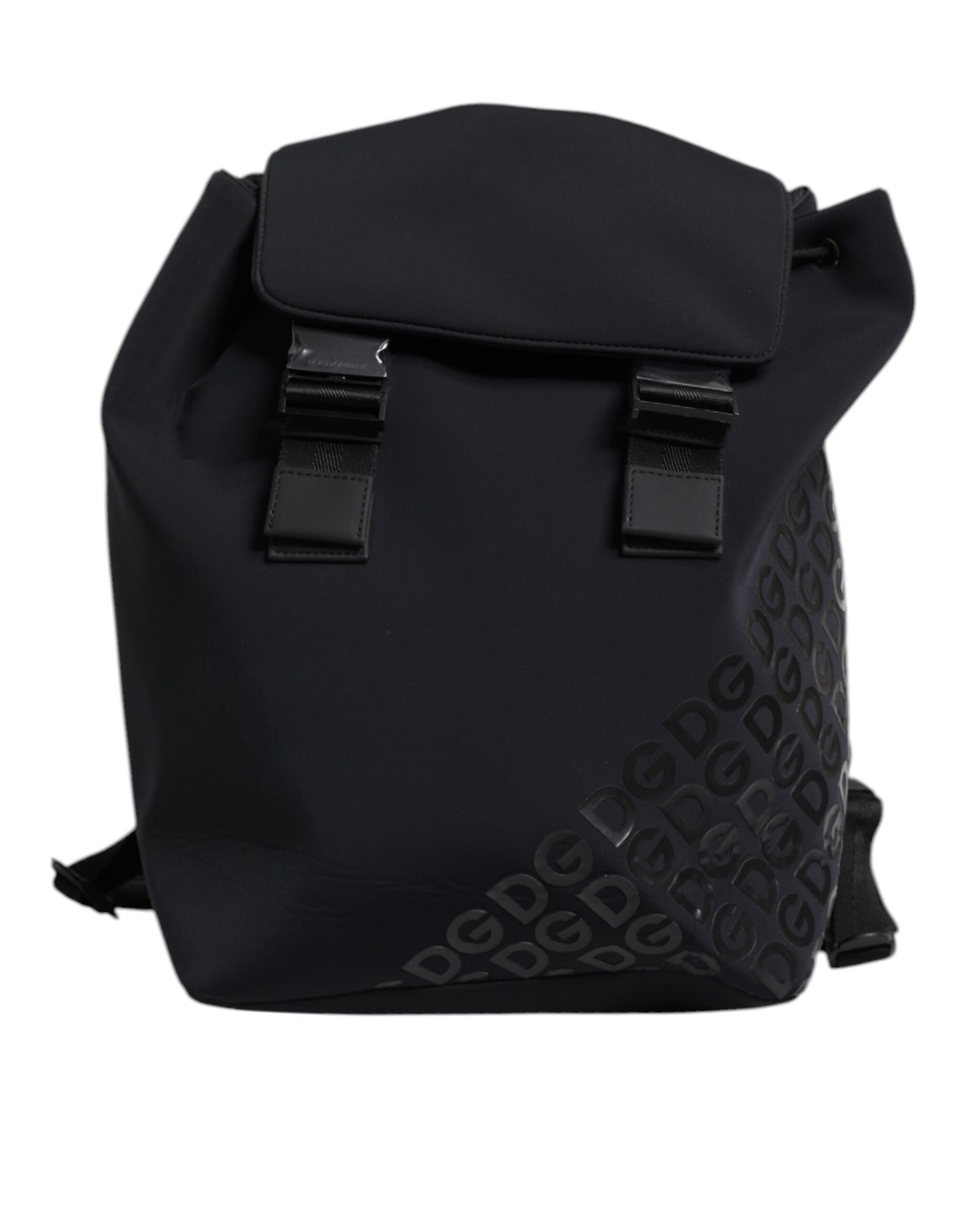 Dolce & Gabbana Schwarzer Neopren Nylon DG Logo Schulrucksack Tasche