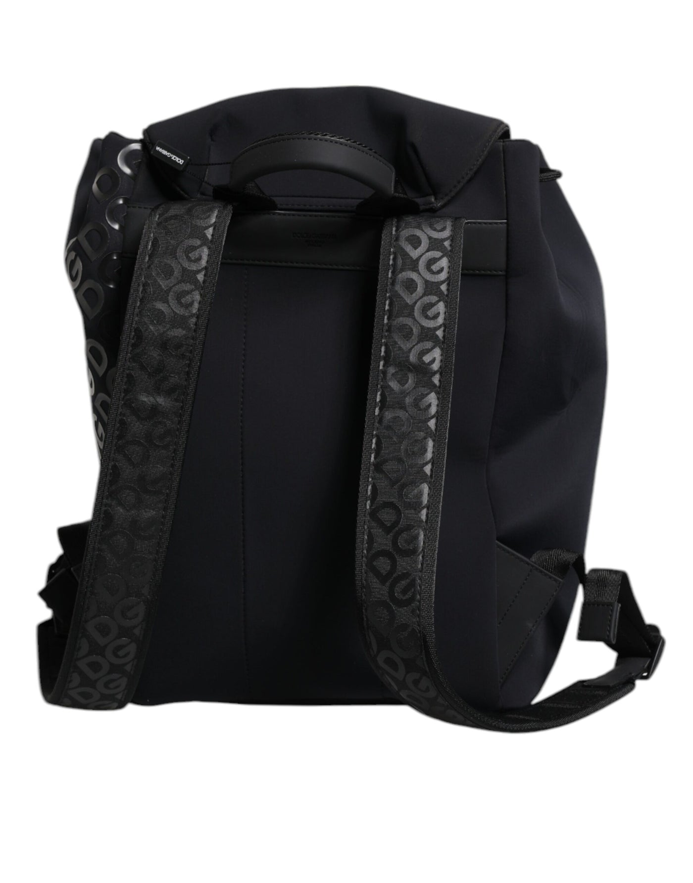 Dolce & Gabbana Schwarzer Neopren Nylon DG Logo Schulrucksack Tasche