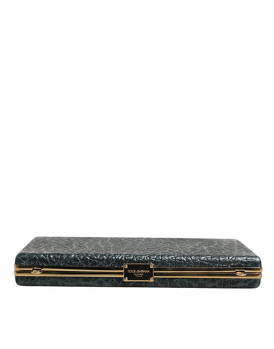 Dolce & Gabbana Schwarze Leder Clutch Abend Crossbody Tasche