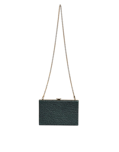 Dolce & Gabbana Schwarze Leder Clutch Abend Crossbody Tasche