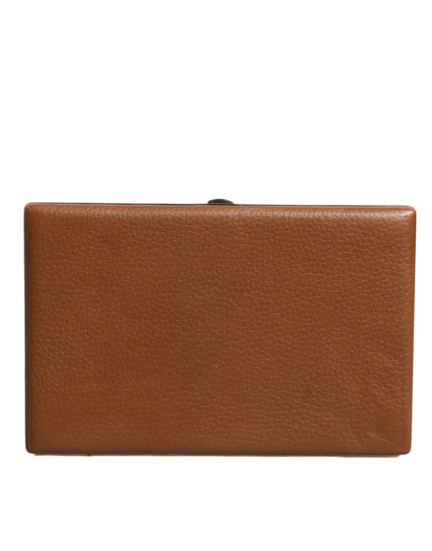 Dolce & Gabbana Braune Leder Clutch Abend Crossbody Tasche