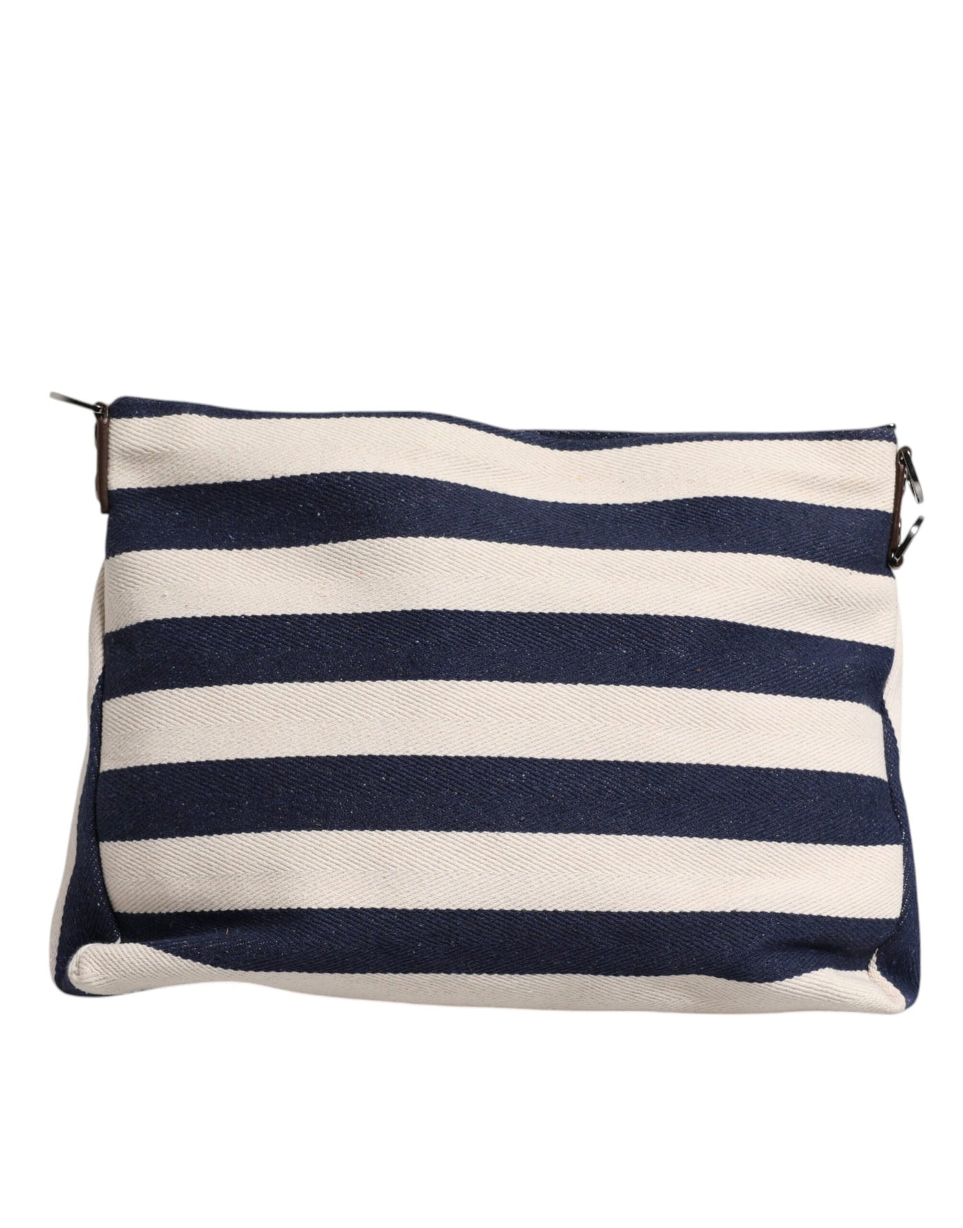 Dolce & Gabbana Blau-Weiß-Streifen Logo-Plakette Tote Bag