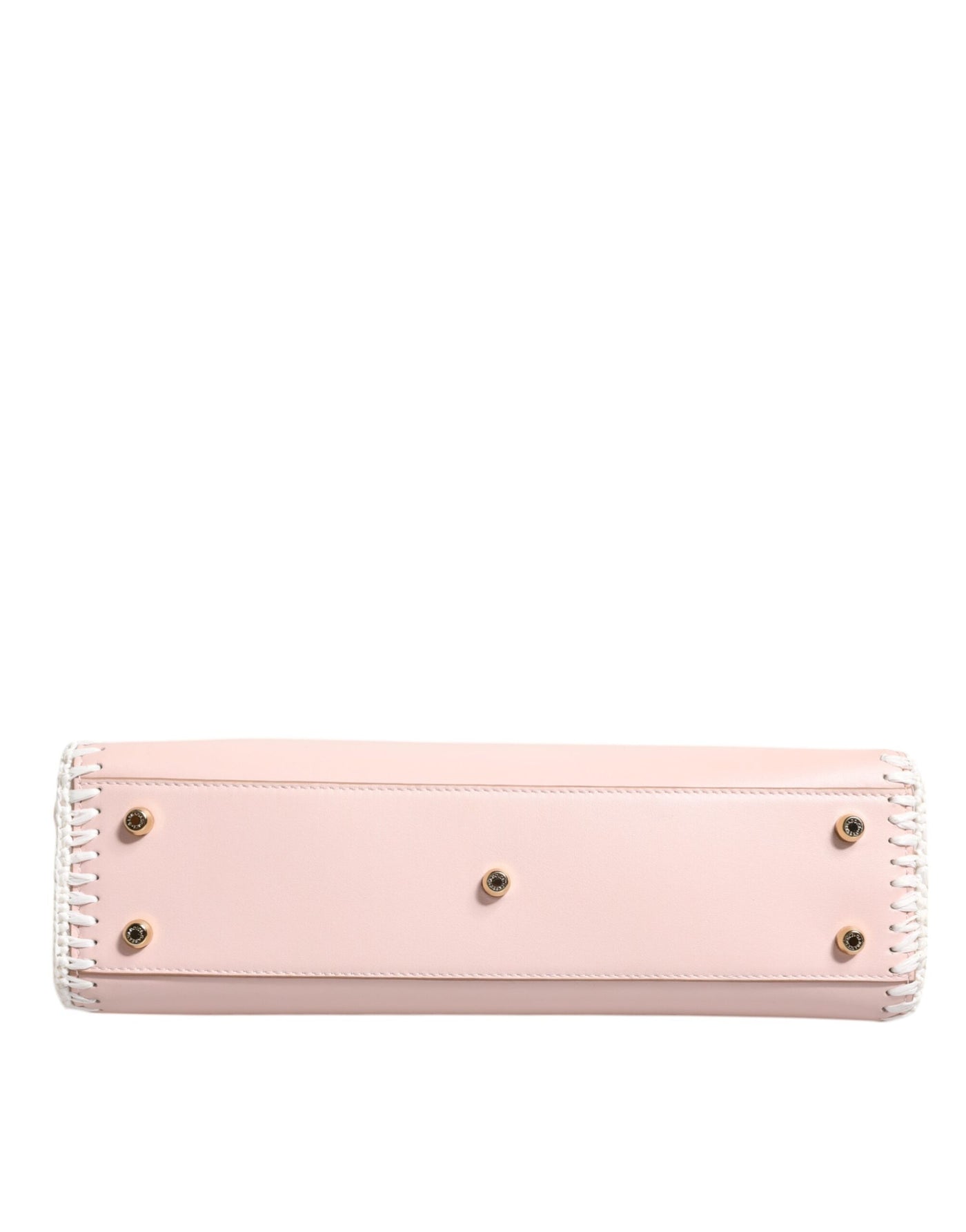Dolce & Gabbana Hellrosa Logo-Plakette Crossbody Bag aus weichem Leder mit Riemen
