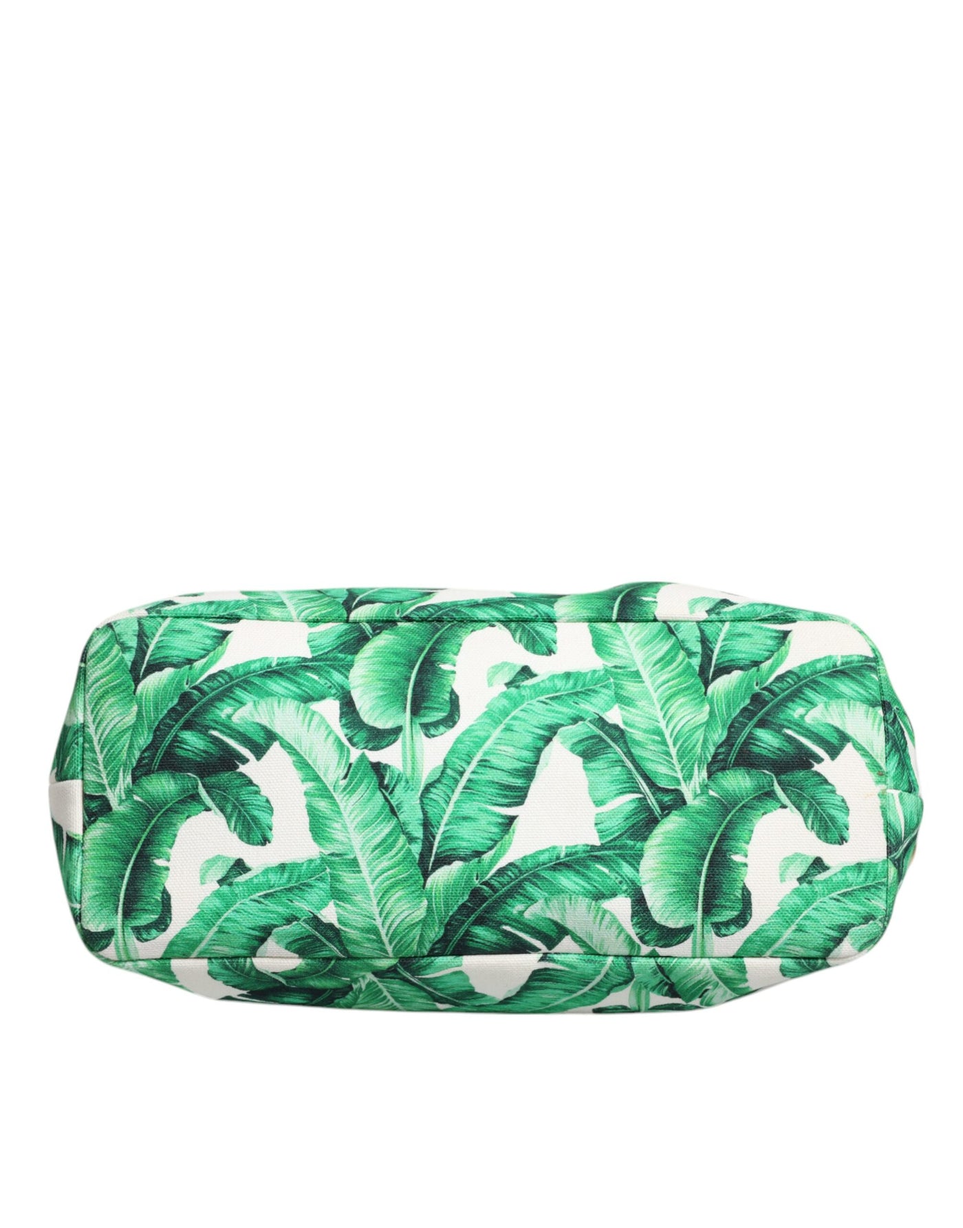 Dolce & Gabbana Grüne Canvas Botanical Garden Frauen Tragetasche
